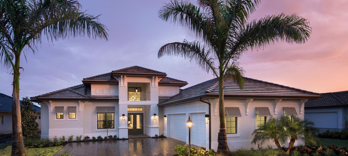 The Madison II by STOCK Signature Homes at Country Club East in Lakewood Ranch Florida (Elevation A)